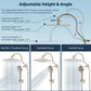 Hibbent Shop Shower Heads Hibbent 12'' All Metal Shower Head, High Pressure Rainfall Shower Head/Handheld Showerhead Combo/ 12'' Adjustable Curved Shower Extension Arm, 10-Spray, 71'' Adhesive Showerhead Holder, Brushed Nickel Hibbent 12'' All Metal Shower Head, High Pressure Rainfall Shower Head/Handheld Showerhead Combo/ 12'' Adjustable Curved Shower Extension Arm, 10-Spray, 71'' Adhesive Showerhead Holder, Brushed Nickel