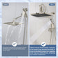 Hibbent Shop Shower Heads Hibbent 5-spray Filtered Rainfall Shower Head Combo, High Pressure 13'' Showerhead with Stainless Steel 4 Spray Modes Handheld, All Metal 4-way Diverter Arm, 71'' Hose & Holder, Brushed Nickel Hibbent 5-spray Filtered Rainfall Shower Head Combo, High Pressure 13'' Showerhead with Stainless Steel 4 Spray Modes Handheld, All Metal 4-way Diverter Arm, 71'' Hose & Holder, Brushed Nickel