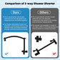 Hibbent Shop Shower Heads Hibbent All Metal CUPC Certified 10'' Rainfall Shower Head, Dual Shower Head Combo, High Pressure Handheld 4 Sprays Shower Wand, 16'' Adjustable Extension Arm, 71'' Hose, Shower Holder, Matte Black Hibbent All Metal CUPC Certified 10'' Rainfall Shower Head, Dual Shower Head Combo, High Pressure Handheld 4 Sprays Shower Wand, 16'' Adjustable Extension Arm, 71'' Hose, Shower Holder, Matte Black