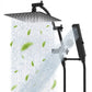 Hibbent Shop Shower Heads Hibbent All Metal CUPC Certified 10'' Rainfall Shower Head, Dual Shower Head Combo, High Pressure Handheld 4 Sprays Shower Wand, 16'' Adjustable Extension Arm, 71'' Hose, Shower Holder, Matte Black Hibbent All Metal CUPC Certified 10'' Rainfall Shower Head, Dual Shower Head Combo, High Pressure Handheld 4 Sprays Shower Wand, 16'' Adjustable Extension Arm, 71'' Hose, Shower Holder, Matte Black