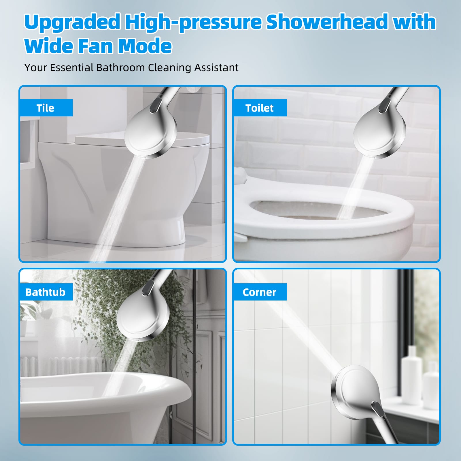 Hibbent Shop Shower Heads Hibbent All Metal CUPC Certified Shower Head, 10'' High Pressure Rainfall Shower Head, Handheld Showerhead Combo with 12'' Adjustable Extension Arm, 10-Spray, 71'' Shower Hose, Shower Holder, Chrome Hibbent All Metal CUPC Certified Shower Head, 10'' High Pressure Rainfall Shower Head, Handheld Showerhead Combo with 12'' Adjustable Extension Arm, 10-Spray, 71'' Shower Hose, Shower Holder, Chrome