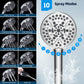 Hibbent Shop Shower Heads Hibbent All Metal CUPC Certified Shower Head, 10'' High Pressure Rainfall Shower Head, Handheld Showerhead Combo with 12'' Adjustable Extension Arm, 10-Spray, 71'' Shower Hose, Shower Holder, Chrome Hibbent All Metal CUPC Certified Shower Head, 10'' High Pressure Rainfall Shower Head, Handheld Showerhead Combo with 12'' Adjustable Extension Arm, 10-Spray, 71'' Shower Hose, Shower Holder, Chrome