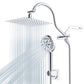 Hibbent Shop Shower Heads Hibbent All Metal CUPC Certified Shower Head, 8'' High Pressure Rainfall Shower Head, Handheld Showerhead Combo, 12'' Adjustable Extension Arm, 10 Sprays, 71'' Shower Hose, Showerhead Holder, Chrome Hibbent All Metal CUPC Certified Shower Head, 8'' High Pressure Rainfall Shower Head, Handheld Showerhead Combo, 12'' Adjustable Extension Arm, 10 Sprays, 71'' Shower Hose, Showerhead Holder, Chrome