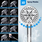 Hibbent Shop Shower Heads Hibbent All Metal CUPC Certified Shower Head, 8'' High Pressure Rainfall Shower Head, Handheld Showerhead Combo, 12'' Adjustable Extension Arm, 10 Sprays, 71'' Shower Hose, Showerhead Holder, Chrome Hibbent All Metal CUPC Certified Shower Head, 8'' High Pressure Rainfall Shower Head, Handheld Showerhead Combo, 12'' Adjustable Extension Arm, 10 Sprays, 71'' Shower Hose, Showerhead Holder, Chrome