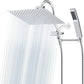 Hibbent Shop Shower Heads Hibbent All Metal Rain Shower Head Combo with Hose & High Pressure Handheld Shower Wand