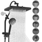 Hibbent Shop Shower Heads Hibbent cUPC Certified 13'' Shower Head Combo, High Pressure 5 Spray Rainfall Showerhead, 10 Spray Handheld, All Metal Easy Reach 4-way Diverter Arm with Pause Mode, 71'' Hose & Holder Hibbent cUPC Certified 13'' Shower Head Combo, High Pressure 5 Spray Rainfall Showerhead, 10 Spray Handheld, All Metal Easy Reach 4-way Diverter Arm with Pause Mode, 71'' Hose & Holder