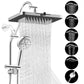 Hibbent Shop Shower Heads Hibbent cUPC Certified 13'' Shower Head Combo, High Pressure 5 Spray Rainfall Showerhead, 10 Spray Handheld, All Metal Easy Reach 4-way Diverter Arm with Pause Mode, 71'' Hose & Holder Hibbent cUPC Certified 13'' Shower Head Combo, High Pressure 5 Spray Rainfall Showerhead, 10 Spray Handheld, All Metal Easy Reach 4-way Diverter Arm with Pause Mode, 71'' Hose & Holder