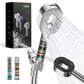 Hibbent Shop Shower Heads Hibbent Filtered Showerhead with handheld, High Pressure 5 Sprays Handheld Shower Head with Brass Holder& 71" Metal Hose, Water Softener for Hard Water-Remove Chlorine, Reduces Dry Itchy Skin Hibbent Filtered Showerhead with handheld, High Pressure 5 Sprays Handheld Shower Head with Brass Holder& 71" Metal Hose, Water Softener for Hard Water-Remove Chlorine, Reduces Dry Itchy Skin