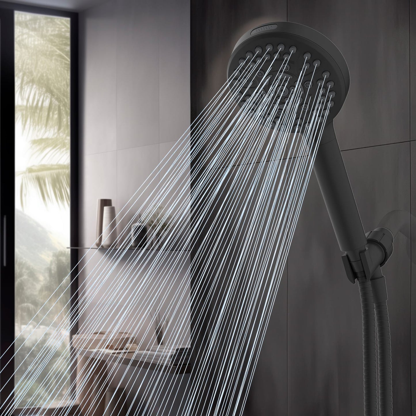 Hibbent Shop Shower Heads Hibbent High Pressure 10-mode Shower Head, Filtered Handheld Showerhead with Adjustable Brass Joint Holder, 71" Metal Hose, Improve Skin & Hair, Built-in Power Wash to Clean Tub & Pets, Black Hibbent High Pressure 10-mode Shower Head, Filtered Handheld Showerhead with Adjustable Brass Joint Holder, 71" Metal Hose, Improve Skin & Hair, Built-in Power Wash to Clean Tub & Pets, Black
