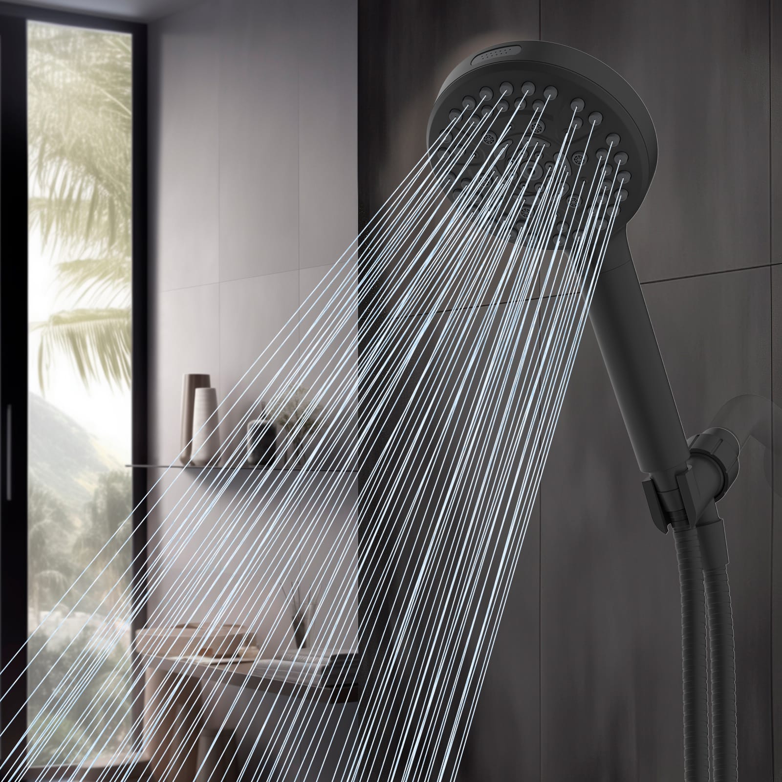 Hibbent Shop Shower Heads Hibbent High Pressure 10-mode Shower Head, Filtered Handheld Showerhead with Adjustable Brass Joint Holder, 71" Metal Hose, Improve Skin & Hair, Built-in Power Wash to Clean Tub & Pets, Black Hibbent High Pressure 10-mode Shower Head, Filtered Handheld Showerhead with Adjustable Brass Joint Holder, 71" Metal Hose, Improve Skin & Hair, Built-in Power Wash to Clean Tub & Pets, Black
