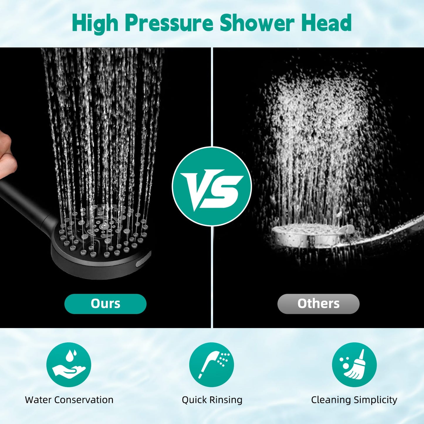 Hibbent Shop Shower Heads Hibbent High Pressure 10-mode Shower Head, Filtered Handheld Showerhead with Adjustable Brass Joint Holder, 71" Metal Hose, Improve Skin & Hair, Built-in Power Wash to Clean Tub & Pets, Black Hibbent High Pressure 10-mode Shower Head, Filtered Handheld Showerhead with Adjustable Brass Joint Holder, 71" Metal Hose, Improve Skin & Hair, Built-in Power Wash to Clean Tub & Pets, Black