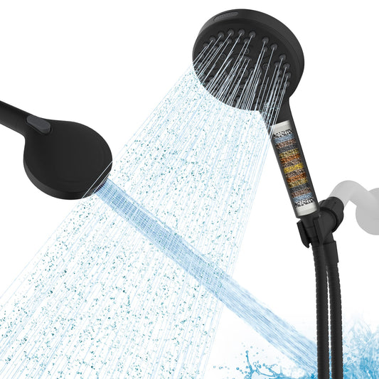 Hibbent Shop Shower Heads Hibbent High Pressure 10-mode Shower Head, Filtered Handheld Showerhead with Adjustable Brass Joint Holder, 71" Metal Hose, Improve Skin & Hair, Built-in Power Wash to Clean Tub & Pets, Black Hibbent High Pressure 10-mode Shower Head, Filtered Handheld Showerhead with Adjustable Brass Joint Holder, 71" Metal Hose, Improve Skin & Hair, Built-in Power Wash to Clean Tub & Pets, Black