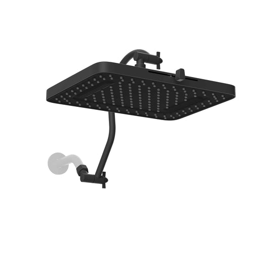 Hibbent Shop Shower Heads Hibbent Rain Shower Head, 13'' High Pressure Rainfall 5 Spray Mode Showerhead with 12" Shower Head Extension Arm, Solid Brass Adjustable Shower Arm Extender, Waterfall fixed Showerheads, Matte Black Hibbent Rain Shower Head, 13'' High Pressure Rainfall 5 Spray Mode Showerhead with 12" Shower Head Extension Arm, Solid Brass Adjustable Shower Arm Extender, Waterfall fixed Showerheads, Matte Black