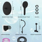 Hibbent Shop Shower Heads Hibbent Self-cleaning Shower Head, 10'' High Pressure Rainfall Shower Head, Showerhead Combo/Handheld Shower Head, 12'' Adjustable Curved Shower Extension Arm, 71'' Hose, 2 Shower Holders, Matte Black Hibbent Self-cleaning Shower Head, 10'' High Pressure Rainfall Shower Head, Showerhead Combo/Handheld Shower Head, 12'' Adjustable Curved Shower Extension Arm, 71'' Hose, 2 Shower Holders, Matte Black