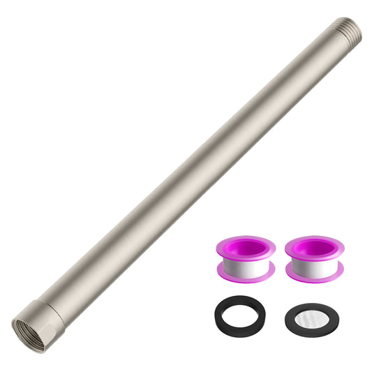 Hibbent Shop Shower Parts Hibbent 12 Inch Solid Brass Shower Head Extension Arm All Metal Shower Head Extender, Lowers Shower Head Height, 1/2" IPS Fits Most Shower Systems, Easy to Install Hibbent 12 Inch Solid Brass Shower Head Extension Arm All Metal Shower Head Extender, Lowers Shower Head Height, 1/2" IPS Fits Most Shower Systems, Easy to Install