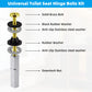 Hibbent Shop Toilet & Bidet Accessories Hibbent 2 PCS Universal Toilet Seat Bolts Kit, Heavy Duty Solid Brass Toilet Bolts with Extra Long Stainless Steel Downlock Nuts Rubber Washers Gaskets, Easy to Install - Bathroom Toilet Repair Screw Hibbent 2 PCS Universal Toilet Seat Bolts Kit, Heavy Duty Solid Brass Toilet Bolts with Extra Long Stainless Steel Downlock Nuts Rubber Washers Gaskets, Easy to Install - Bathroom Toilet Repair Screw