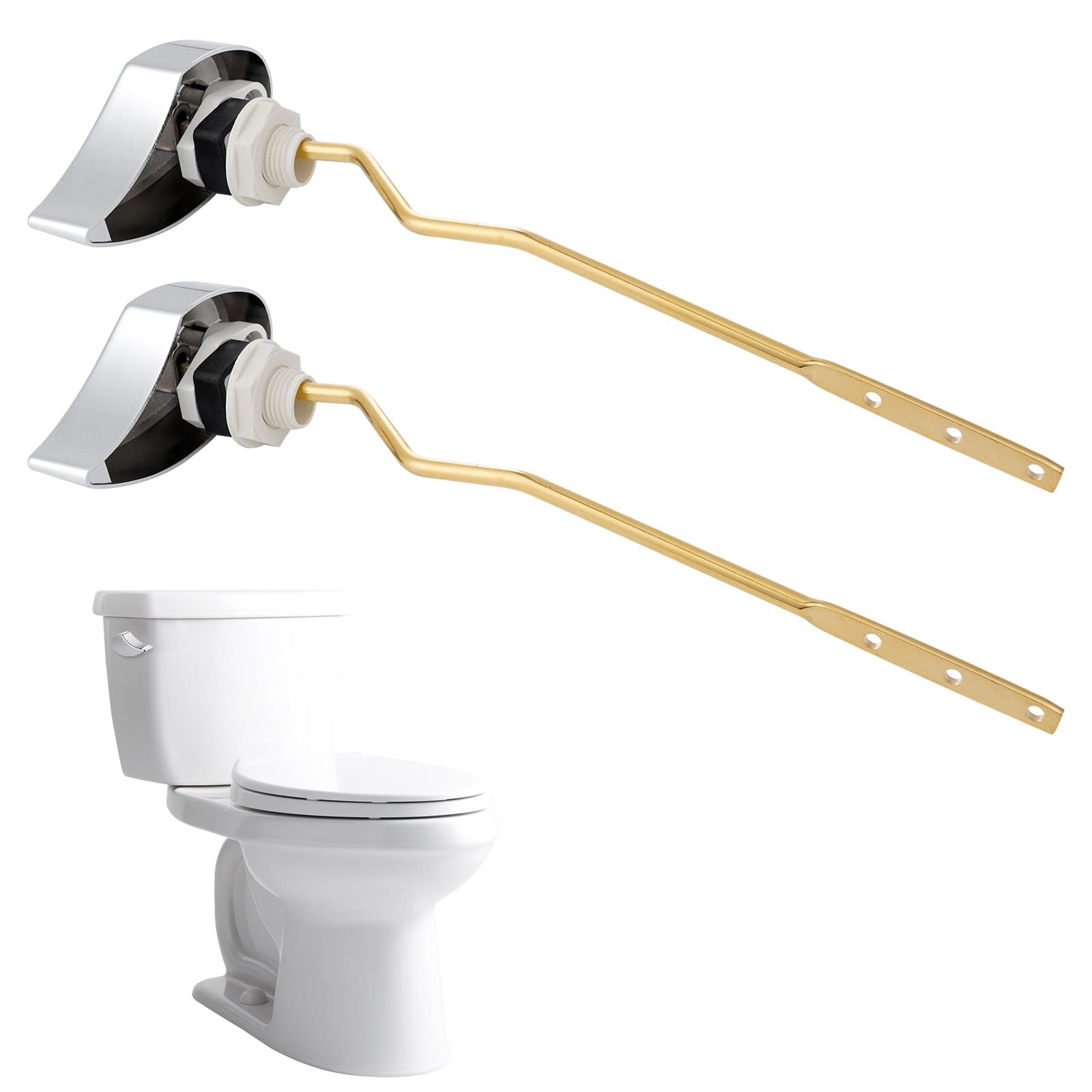 Hibbent Shop Toilet Tank Levers Hibbent 2 Pack Toilet Handle Replacement Compatible with TOTOTHU004-CP Trip Lvr for ST701, CST854, Side Mount Toilet Flush Handle, Tank Flush Lever, Chrome Hibbent 2 Pack Toilet Handle Replacement Compatible with TOTOTHU004-CP Trip Lvr for ST701, CST854, Side Mount Toilet Flush Handle, Tank Flush Lever, Chrome