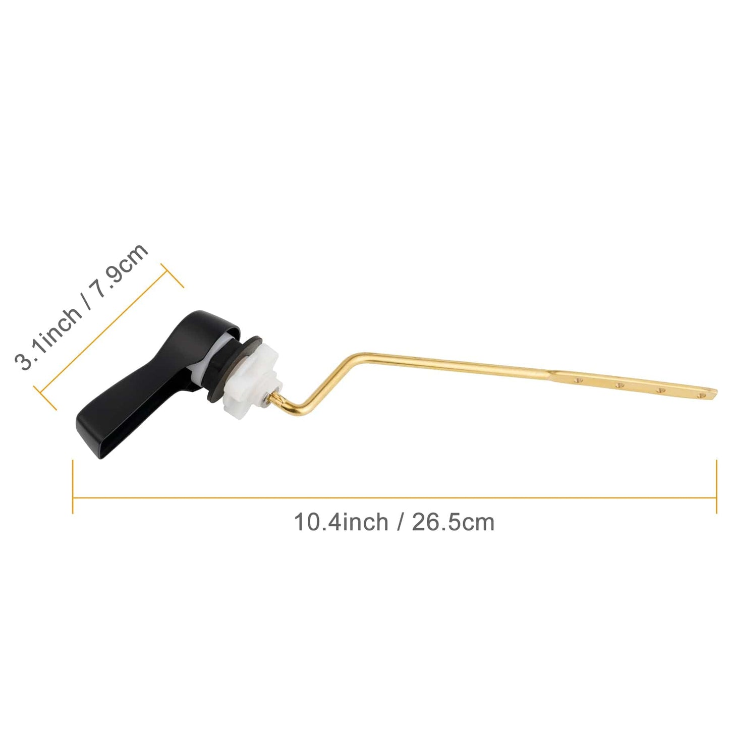 Hibbent Shop Toilet Tank Levers Hibbent 2 Pack Universal Side Mount Toilet Handle Angle-Mount Adjustable Tank Flush Lever Replacement Handle with 2 Pieces Stainless Steel Flapper Chains for Most Side Mount Toilets-Matte Black Hibbent 2 Pack Universal Side Mount Toilet Handle Angle-Mount Adjustable Tank Flush Lever Replacement Handle with 2 Pieces Stainless Steel Flapper Chains for Most Side Mount Toilets-Matte Black