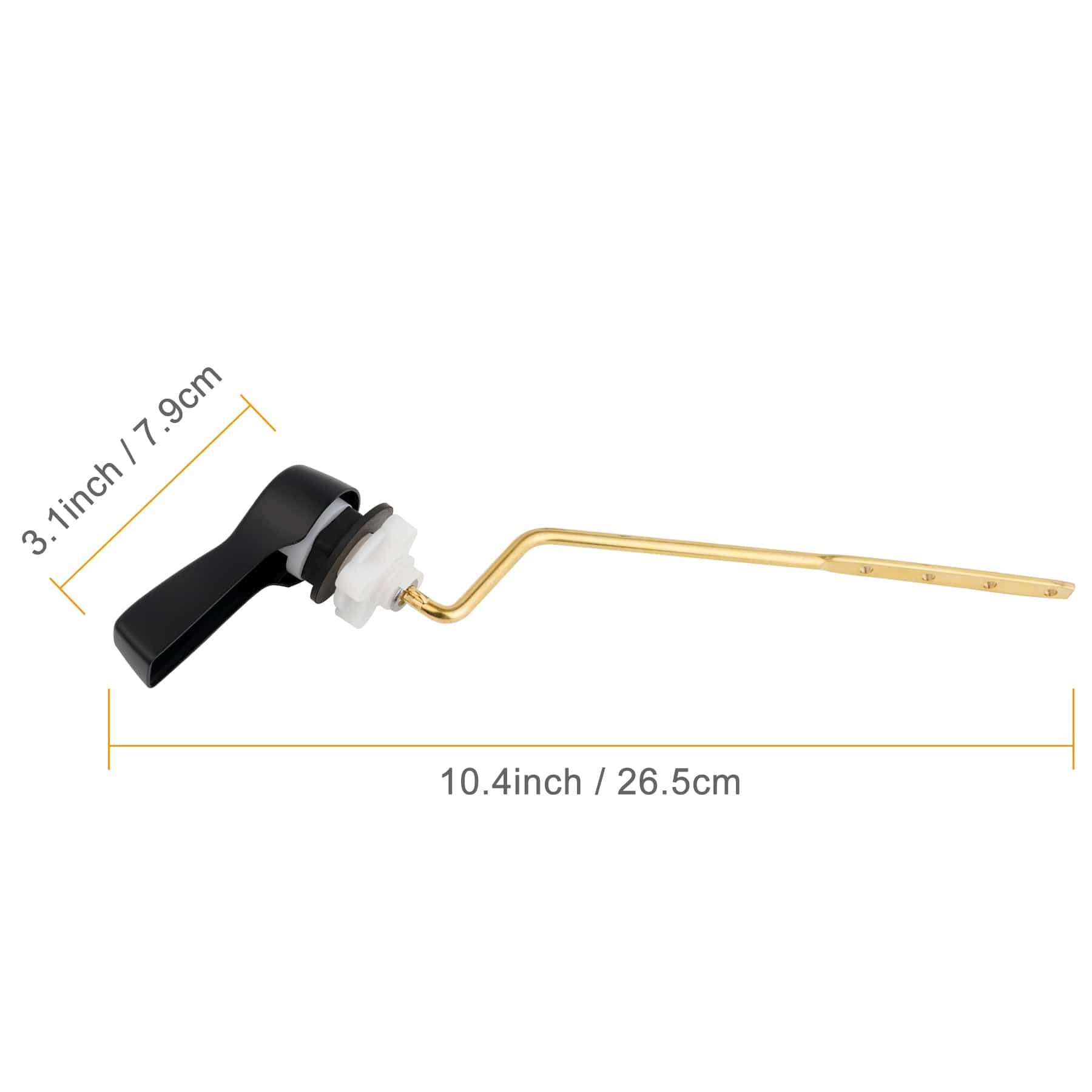 Hibbent Shop Toilet Tank Levers Hibbent 2 Pack Universal Side Mount Toilet Handle Angle-Mount Adjustable Tank Flush Lever Replacement Handle with 2 Pieces Stainless Steel Flapper Chains for Most Side Mount Toilets-Matte Black Hibbent 2 Pack Universal Side Mount Toilet Handle Angle-Mount Adjustable Tank Flush Lever Replacement Handle with 2 Pieces Stainless Steel Flapper Chains for Most Side Mount Toilets-Matte Black