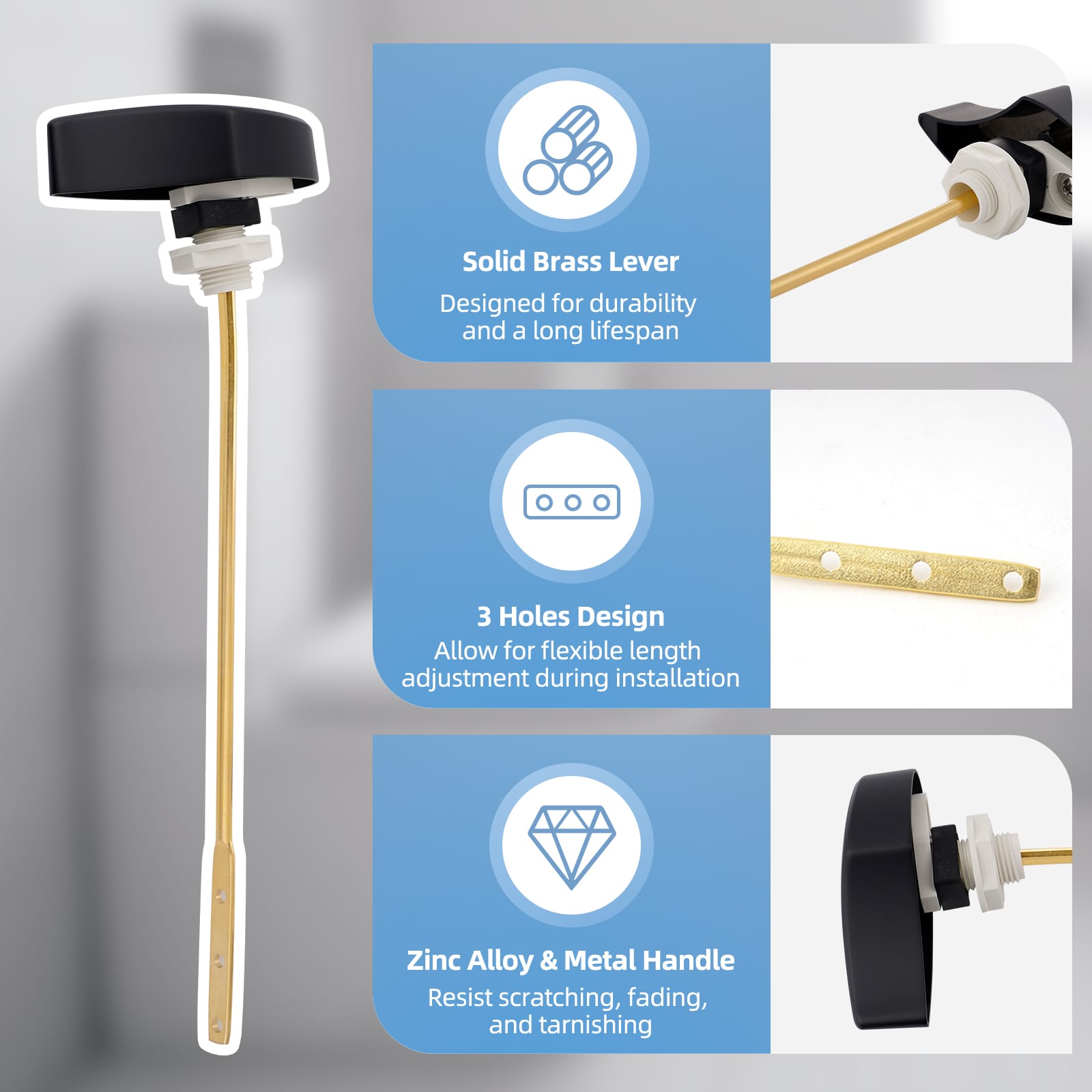 Hibbent Shop Toilet Tank Levers Hibbent Toilet Handle Tank Flush Lever Replacement Compatible with TOTOTHU004-CP Trip Lvr for ST701, CST854, Side Mount Toilet Flush Handle, Toilet Trip Lever, Matte Black Hibbent Toilet Handle Tank Flush Lever Replacement Compatible with TOTOTHU004-CP Trip Lvr for ST701, CST854, Side Mount Toilet Flush Handle, Toilet Trip Lever, Matte Black