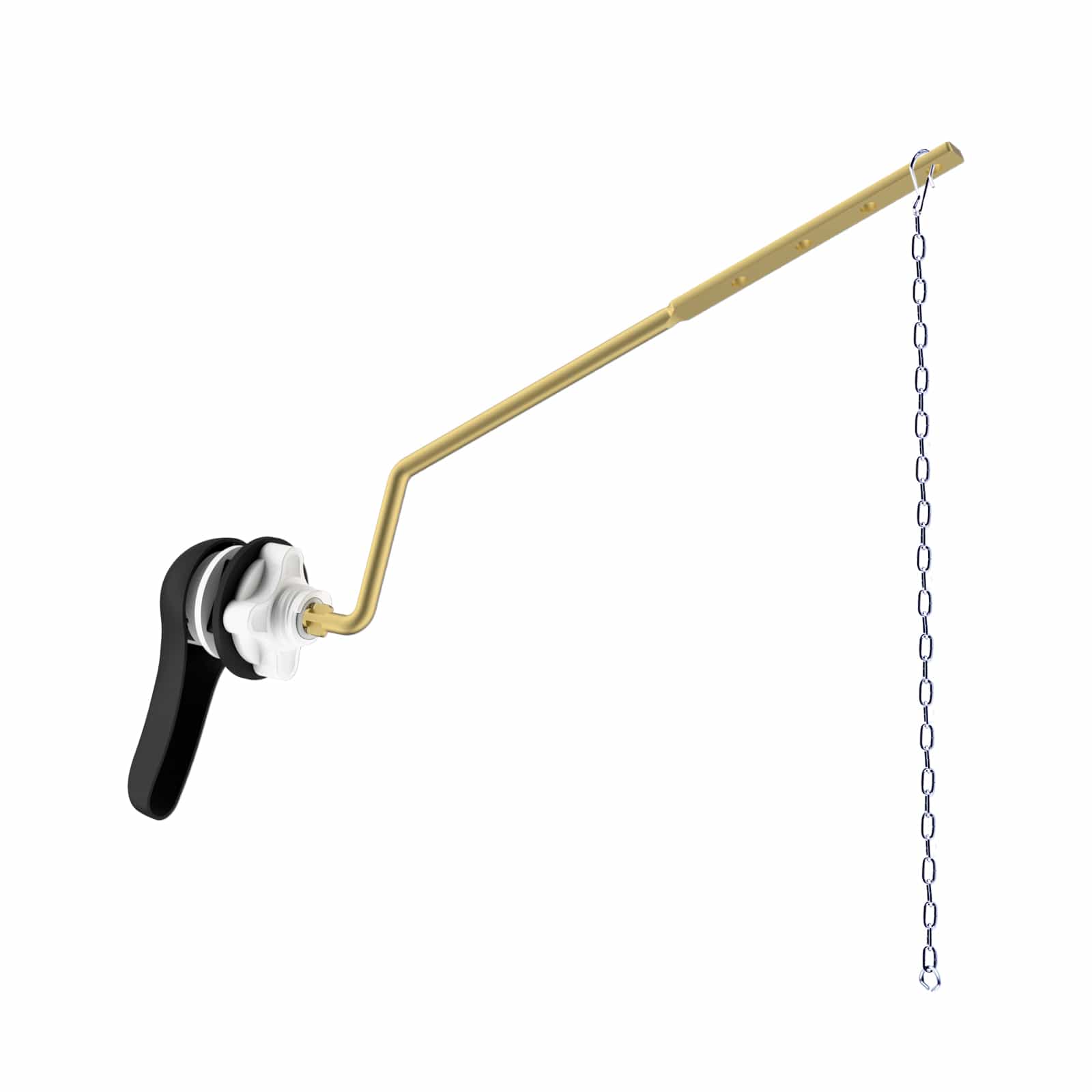 Hibbent Shop Toilet Tank Levers Hibbent Universal Metal Side Mount Toilet Handle with Stainless Steel Flapper Chains, Brass Toilet Flush Lever Replacement Kit with 4 Adjustable Holes for Most Side-Mount Toilets, Matte Black Hibbent Universal Metal Side Mount Toilet Handle with Stainless Steel Flapper Chains, Brass Toilet Flush Lever Replacement Kit with 4 Adjustable Holes for Most Side-Mount Toilets, Matte Black