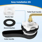 Hibbent Shop Toilet Tank Levers Hibbent Universal Metal Side Mount Toilet Handle with Stainless Steel Flapper Chains, Brass Toilet Flush Lever Replacement Kit with 4 Adjustable Holes for Most Side-Mount Toilets, Matte Black Hibbent Universal Metal Side Mount Toilet Handle with Stainless Steel Flapper Chains, Brass Toilet Flush Lever Replacement Kit with 4 Adjustable Holes for Most Side-Mount Toilets, Matte Black
