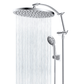 Hibbent Shower Heads Hibbent 10'' Rain Shower Head Combo with High-Pressure Handheld Showerhead