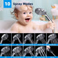 Hibbent Shower Heads Hibbent All Metal 10'' Dual Filtered Rainfall Shower Head Combo, High Pressure Handheld Shower Head with 12'' Adjustable Curved Extension Arm, 20 Stage Shower Filter, 10-spray, 71'' Hose
