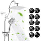 Hibbent Shower Heads Hibbent cUPC Certified All Metal 8" Rainfall Showerhead Combo, High Pressure Shower Head with 10-Spray Mode Handheld, Innovative 4-way Diverter with Pause Mode, 71'' Shower Hose and Holder Hibbent cUPC Certified All Metal 8" Rainfall Showerhead Combo, High Pressure Shower Head with 10-Spray Mode Handheld, Innovative 4-way Diverter with Pause Mode, 71'' Shower Hose and Holder