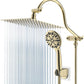 Hibbent Shower Heads Hibbent Rain Shower Head & High Pressure Hand Held Shower Head with Hose