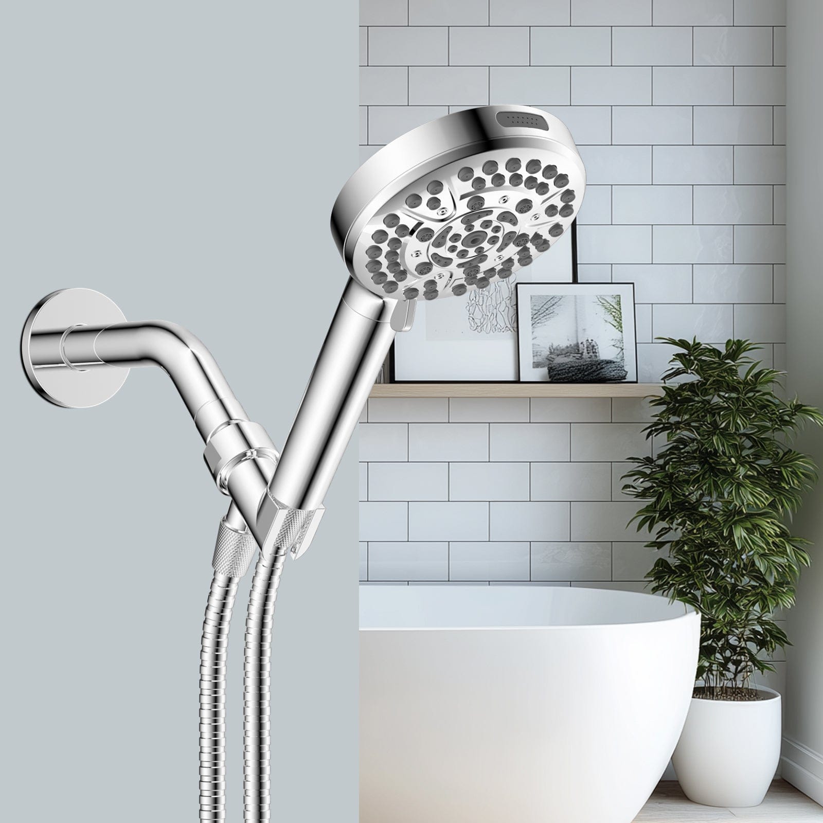 Hibbent Shower Parts Hibbent 6 Inch All Metal Shower Arm with Flange, Solid Brass Shower Head Extension, Pipe Arm Extender, Wall-Mounted Shower Water Outlet Tube with Teflon Tape for Fixed Bathroom Shower Head Hibbent 6 Inch All Metal Shower Arm with Flange, Solid Brass Shower Head Extension, Pipe Arm Extender, Wall-Mounted Shower Water Outlet Tube with Teflon Tape for Fixed Bathroom Shower Head