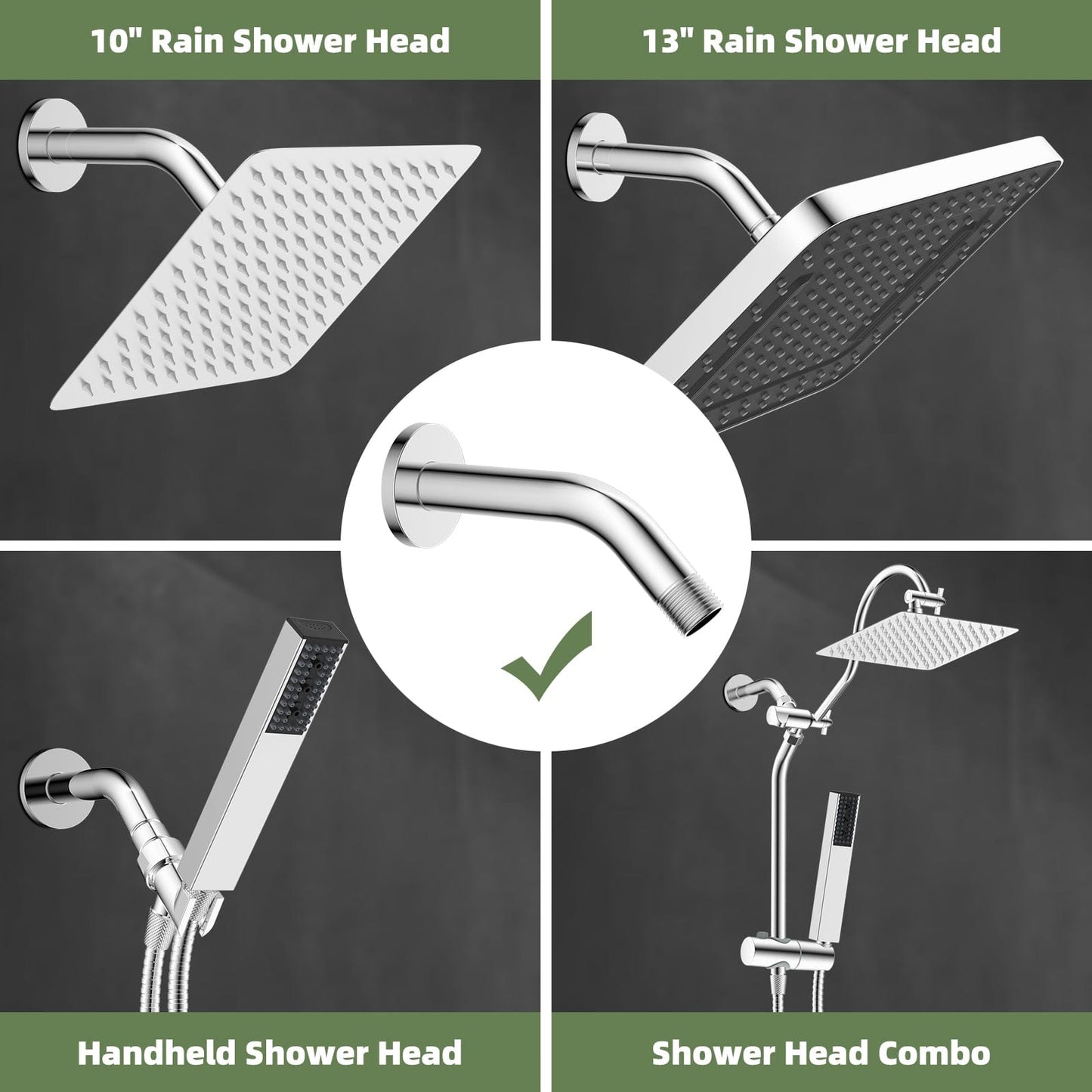 Hibbent Shower Parts Hibbent 6 Inch All Metal Shower Arm with Flange, Solid Brass Shower Head Extension, Pipe Arm Extender, Wall-Mounted Shower Water Outlet Tube with Teflon Tape for Fixed Bathroom Shower Head Hibbent 6 Inch All Metal Shower Arm with Flange, Solid Brass Shower Head Extension, Pipe Arm Extender, Wall-Mounted Shower Water Outlet Tube with Teflon Tape for Fixed Bathroom Shower Head
