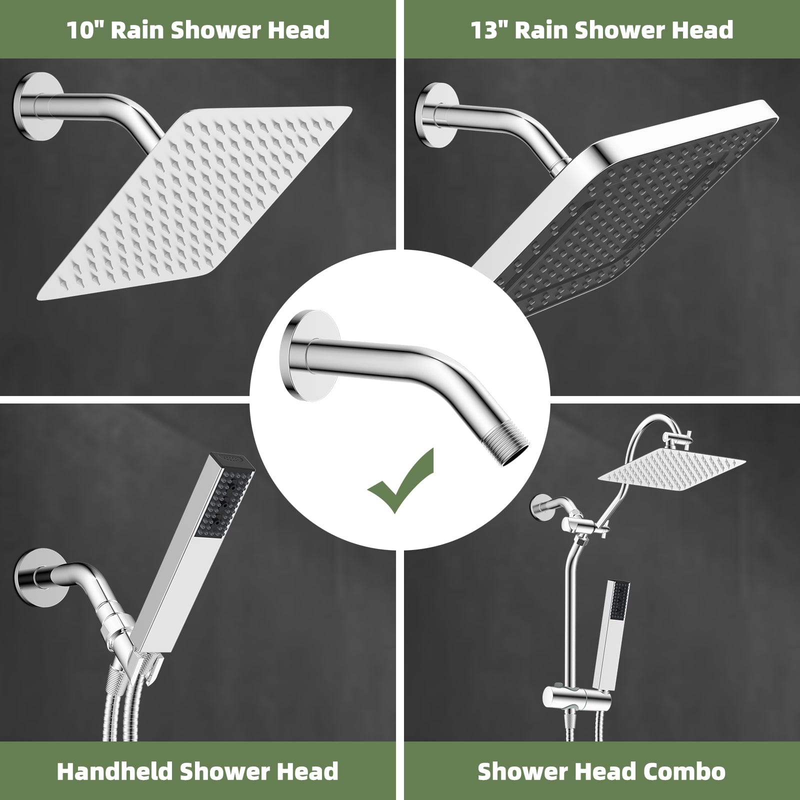 Hibbent Shower Parts Hibbent 6 Inch All Metal Shower Arm with Flange, Solid Brass Shower Head Extension, Pipe Arm Extender, Wall-Mounted Shower Water Outlet Tube with Teflon Tape for Fixed Bathroom Shower Head Hibbent 6 Inch All Metal Shower Arm with Flange, Solid Brass Shower Head Extension, Pipe Arm Extender, Wall-Mounted Shower Water Outlet Tube with Teflon Tape for Fixed Bathroom Shower Head