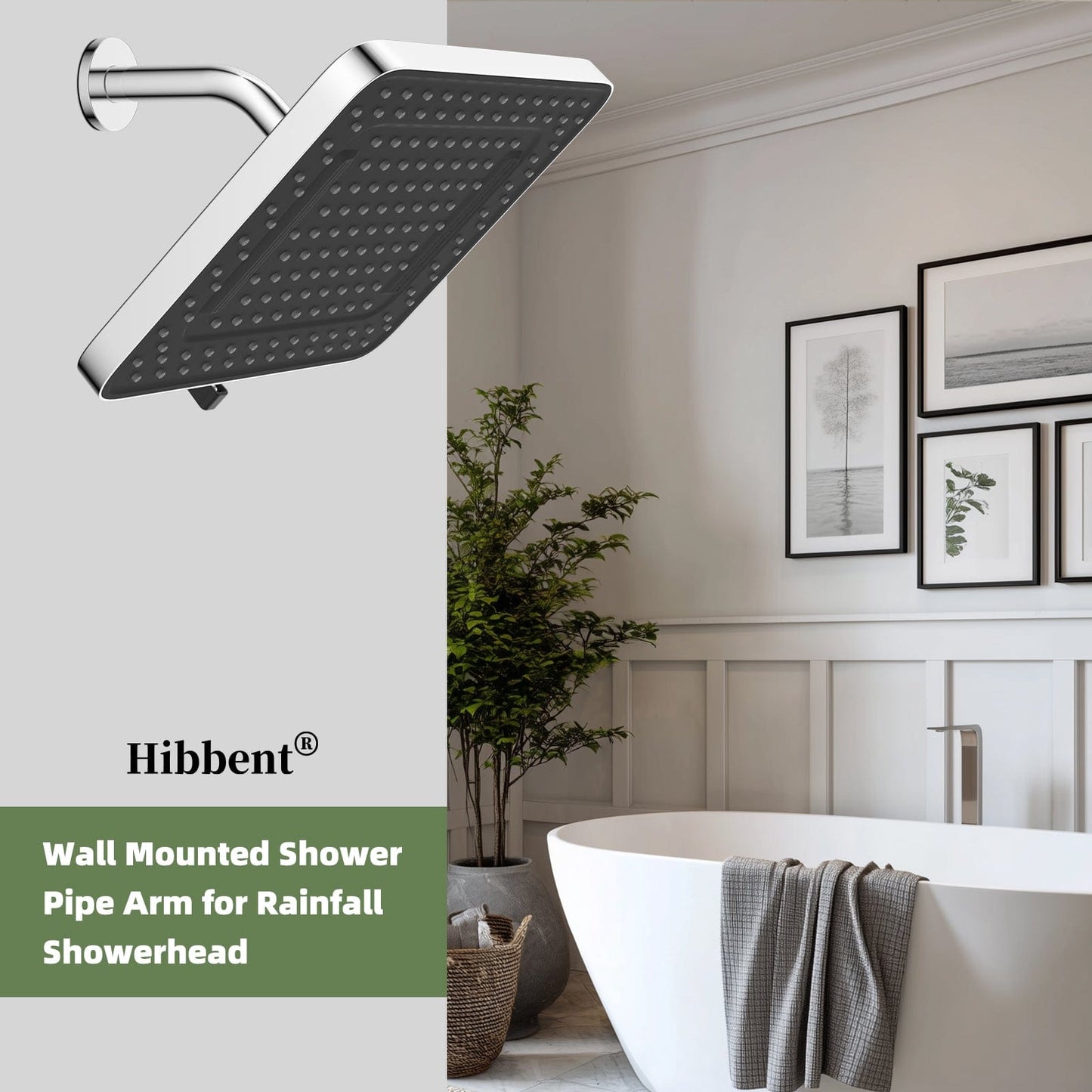 Hibbent Shower Parts Hibbent 6 Inch All Metal Shower Arm with Flange, Solid Brass Shower Head Extension, Pipe Arm Extender, Wall-Mounted Shower Water Outlet Tube with Teflon Tape for Fixed Bathroom Shower Head Hibbent 6 Inch All Metal Shower Arm with Flange, Solid Brass Shower Head Extension, Pipe Arm Extender, Wall-Mounted Shower Water Outlet Tube with Teflon Tape for Fixed Bathroom Shower Head
