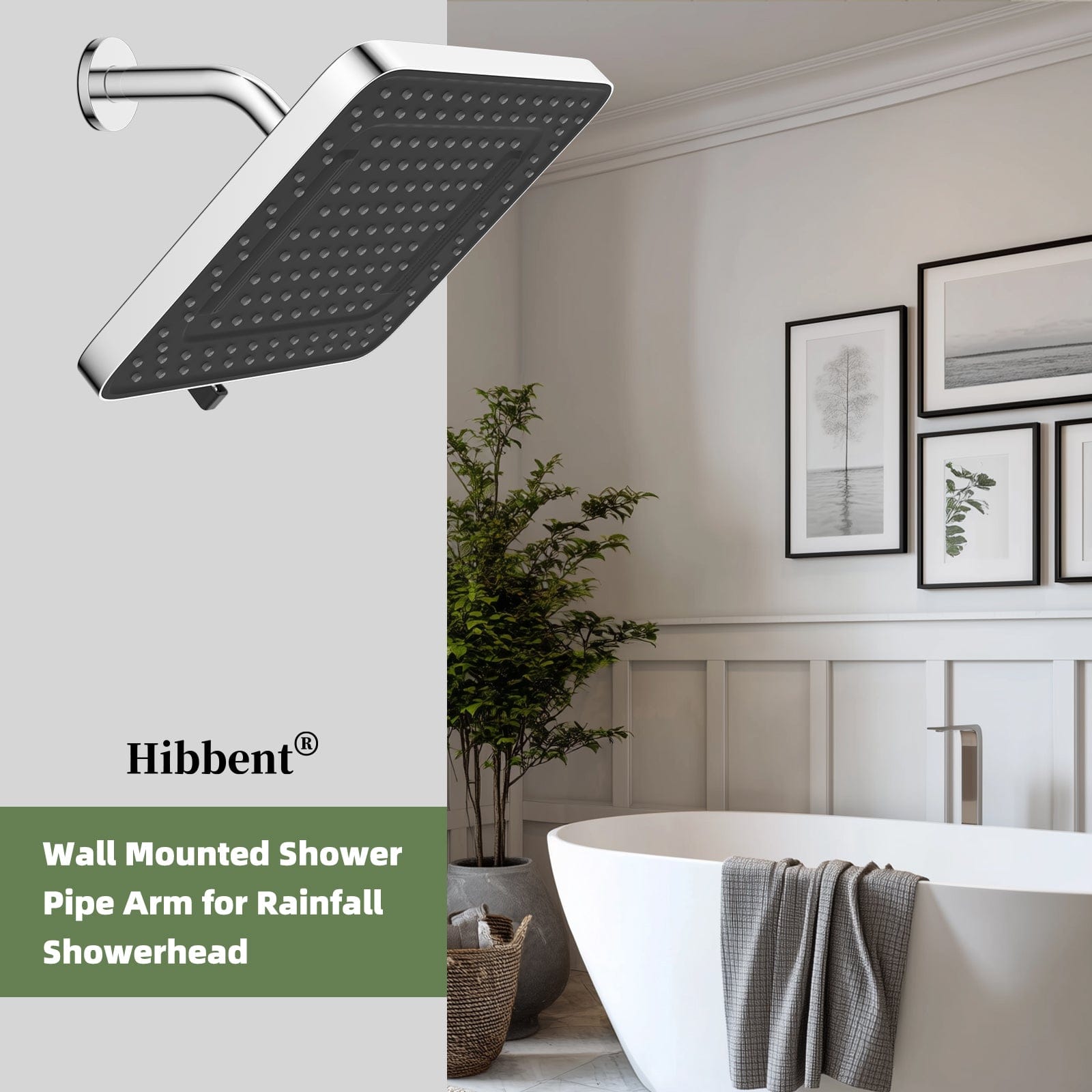 Hibbent Shower Parts Hibbent 6 Inch All Metal Shower Arm with Flange, Solid Brass Shower Head Extension, Pipe Arm Extender, Wall-Mounted Shower Water Outlet Tube with Teflon Tape for Fixed Bathroom Shower Head Hibbent 6 Inch All Metal Shower Arm with Flange, Solid Brass Shower Head Extension, Pipe Arm Extender, Wall-Mounted Shower Water Outlet Tube with Teflon Tape for Fixed Bathroom Shower Head