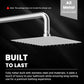 Hibbent Shower Parts Hibbent All Metal 10x9 Inch Shower Head, High Pressure Stainless Steel Rain Showerheads, Bathroom Rainfall Showerhead with Ultra-thin Design, Adjustable Brass Ball Joint, Silicone Nozzles Hibbent All Metal 10x9 Inch Shower Head, High Pressure Stainless Steel Rain Showerheads, Bathroom Rainfall Showerhead with Ultra-thin Design, Adjustable Brass Ball Joint, Silicone Nozzles