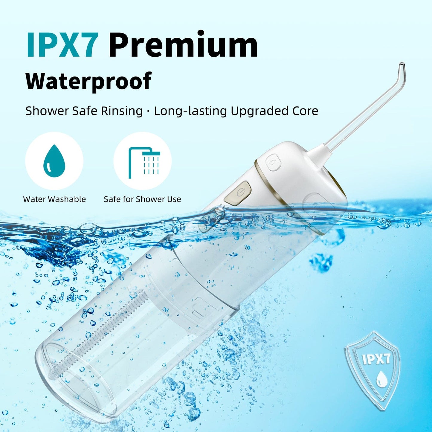 Hibbent Shower Parts Hibbent Portable Cordless Water Flosser, Mini Oral Irrigator with 3 Modes & 4 Jet Tips, IPX7 Waterproof Rechargeable Travel Electric Dental Flosser for Braces Care, Sensitive Teeth, Orthodontic Hibbent Portable Cordless Water Flosser, Mini Oral Irrigator with 3 Modes & 4 Jet Tips, IPX7 Waterproof Rechargeable Travel Electric Dental Flosser for Braces Care, Sensitive Teeth, Orthodontic