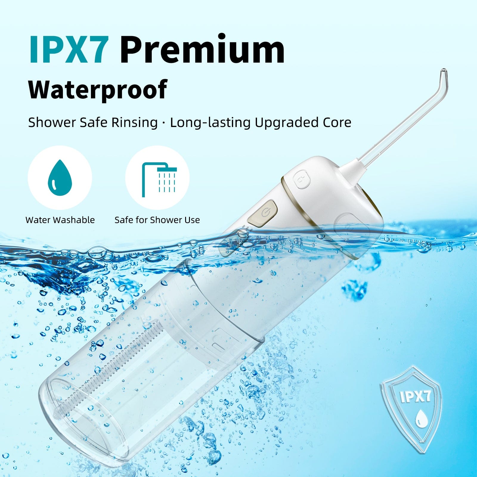 Hibbent Shower Parts Hibbent Portable Cordless Water Flosser, Mini Oral Irrigator with 3 Modes & 4 Jet Tips, IPX7 Waterproof Rechargeable Travel Electric Dental Flosser for Braces Care, Sensitive Teeth, Orthodontic Hibbent Portable Cordless Water Flosser, Mini Oral Irrigator with 3 Modes & 4 Jet Tips, IPX7 Waterproof Rechargeable Travel Electric Dental Flosser for Braces Care, Sensitive Teeth, Orthodontic