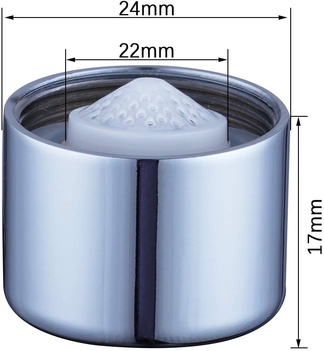 Hibbent 龙头配件 3Pcs Female Thread Kitchen Faucet Aerator 15/16-Inch 22mm & 1.2, 1.5, 1.8, 2.5 GPM Flow Restrictor Replacement Parts