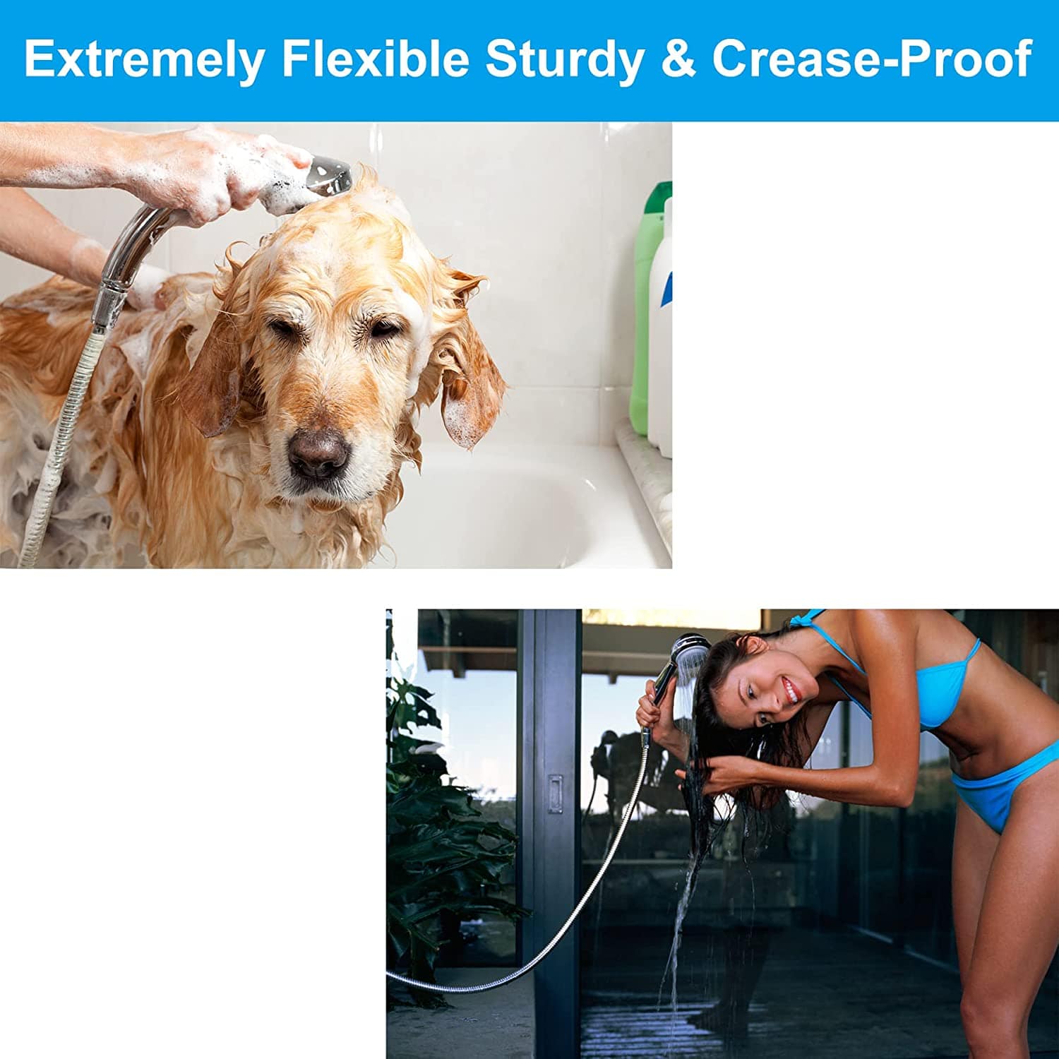 Hibbent 花洒 Hibbent All Metal Extra Long Shower Head Hose 119 inches (9.8 FT) Replacement Parts