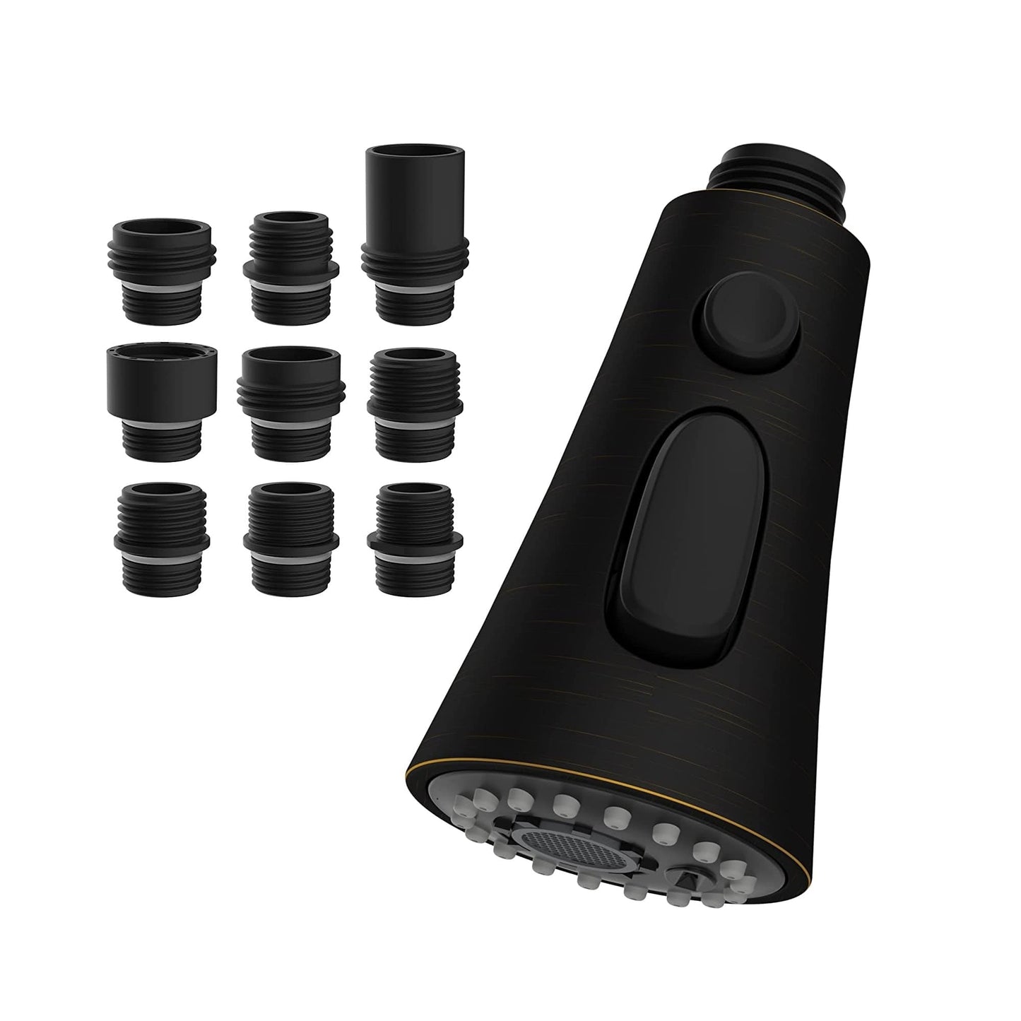 Hibbent 龙头配件 Hibbent Pull Down Kitchen Faucet Head Replacement 3-Function Sink Sprayer with 9 Adapters Compatible with Moen, American Standard, Delta, Kohler Faucets