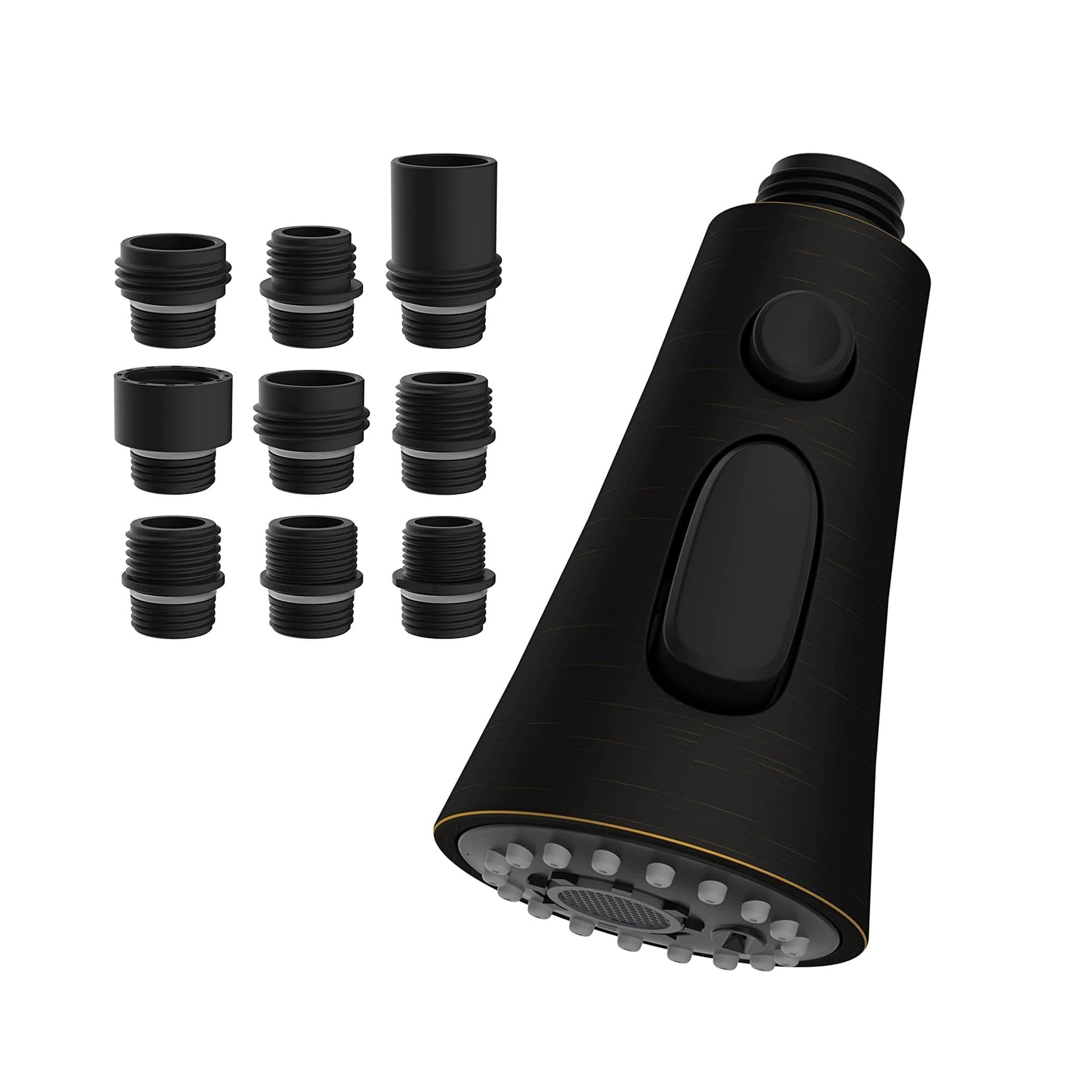 Hibbent 龙头配件 Hibbent Pull Down Kitchen Faucet Head Replacement 3-Function Sink Sprayer with 9 Adapters Compatible with Moen, American Standard, Delta, Kohler Faucets