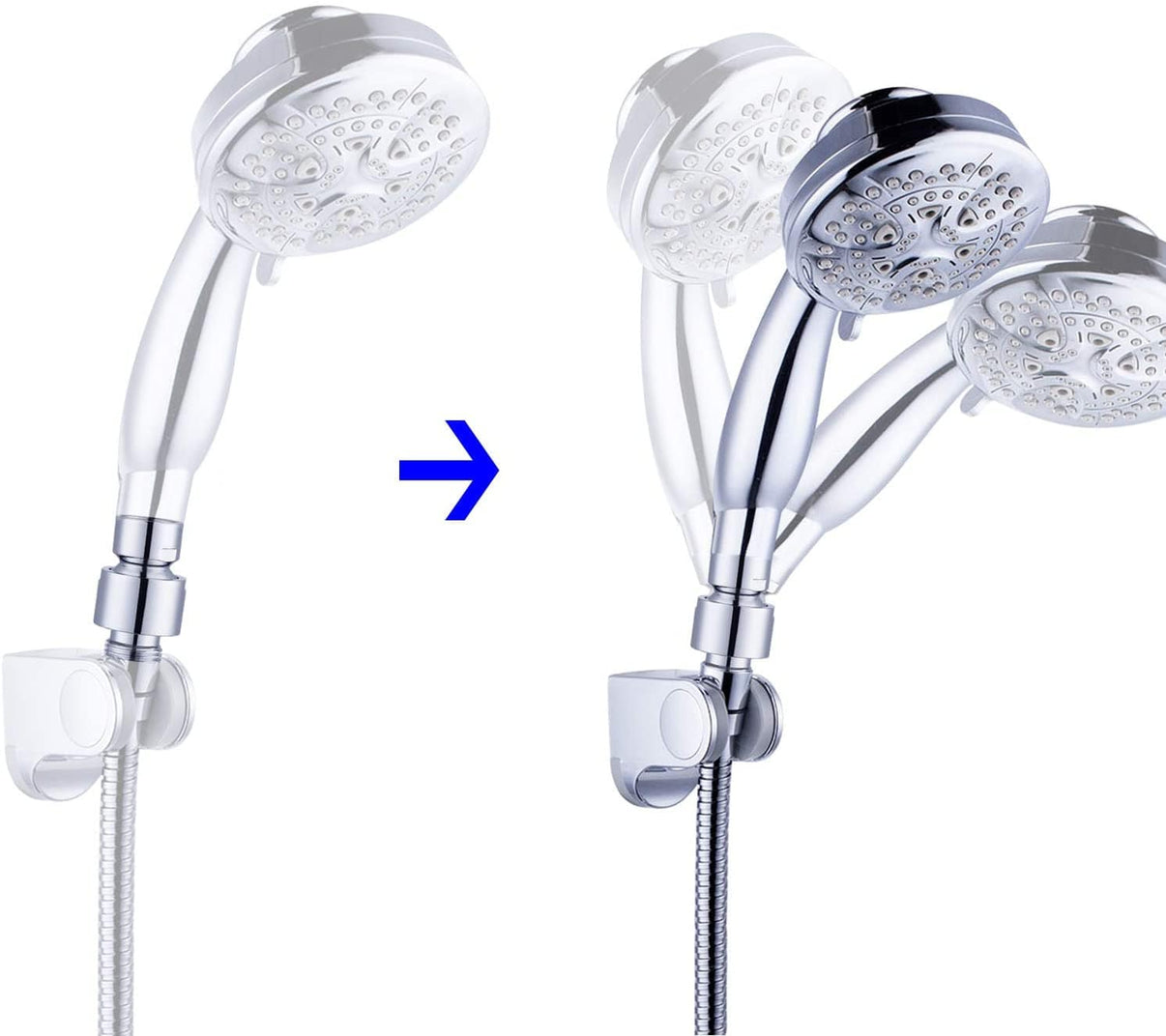 Hibbent Shower Head Swivel Ball Adapter Shower Parts Ball Joint Adjust