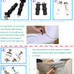 Hibbent 马桶盖 Hibbent Universal Toilet Parts Kit Toilet Seat Replacement Toilet Seat Screws and Bolts (5 Choices)