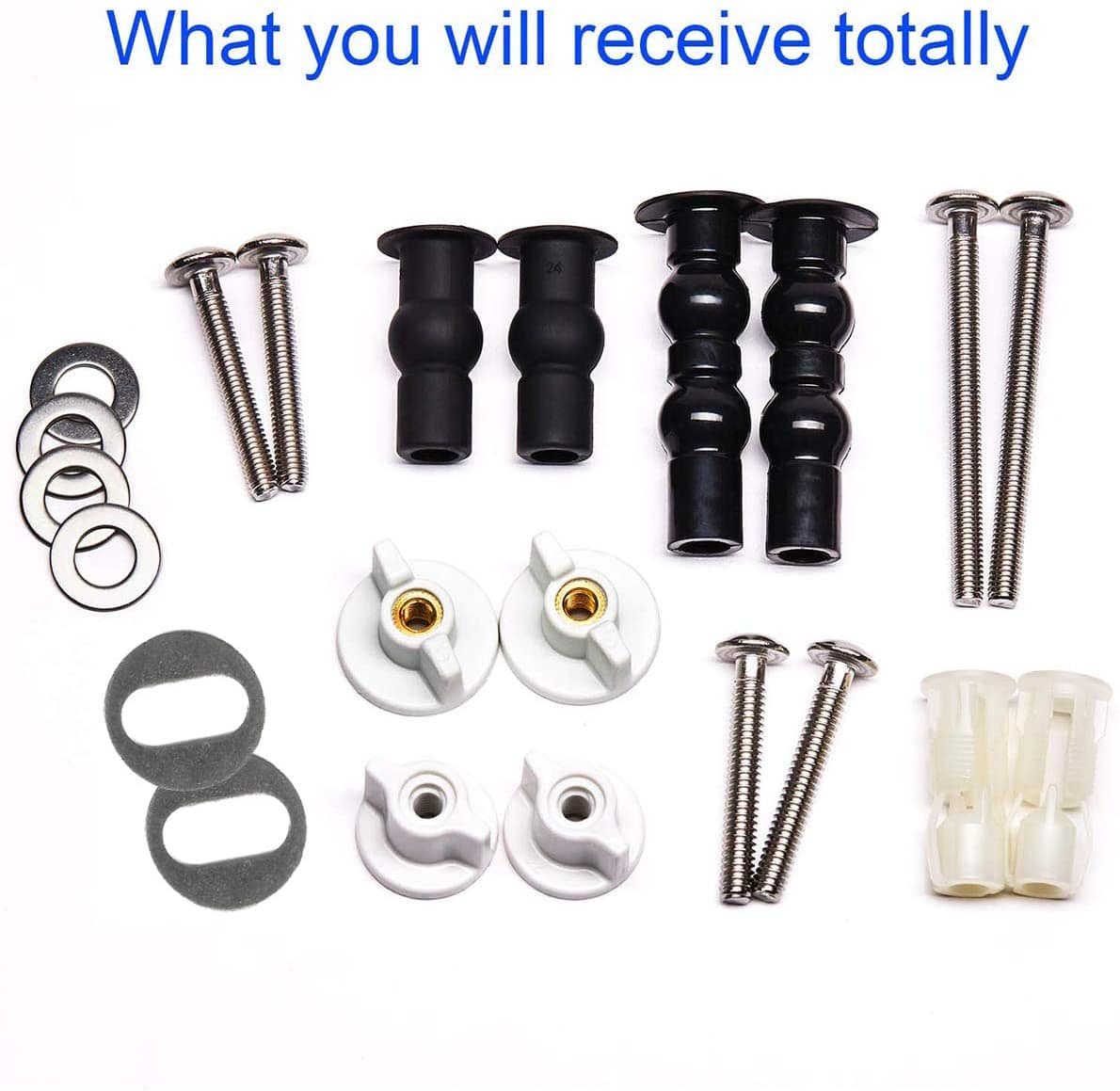 Hibbent 马桶盖 Hibbent Universal Toilet Parts Kit Toilet Seat Replacement Toilet Seat Screws and Bolts (5 Choices)