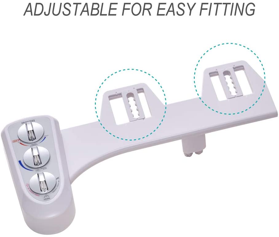Hibbent Bidet Hibbent Attachable Bidet with Self Cleaning Dual Nozzle Hot and Cold Water Bidet Sprayer - 2000