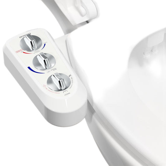 Hibbent Bidet Hibbent Attachable Bidet with Self Cleaning Dual Nozzle Hot and Cold Water Bidet Sprayer - 2000