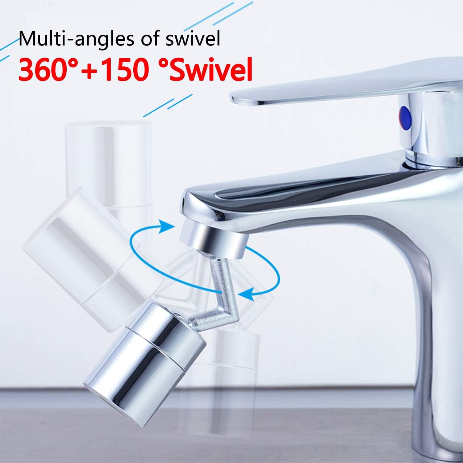 Hibbent Hibbent Faucet Aerator 720 ° Angle Spray Large Flow Kitchen Sink Aerators with Dual Function