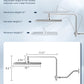 Hibbent Hibbent Metal Thickness Shower Head 10'' High Pressure Rainfall Shower Head & Handheld Showerhead Combo with 12'' Adjustable Shower Extension Arm