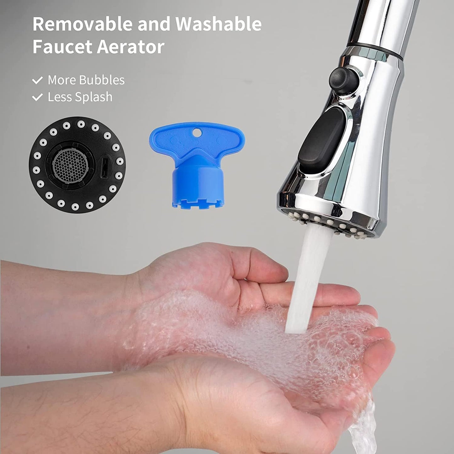 Hibbent Shop Hibbent Pull Down Spray Head for Kitchen Faucet Replacement Compatible with Moen, American Standard, Delta, Kohler Faucet